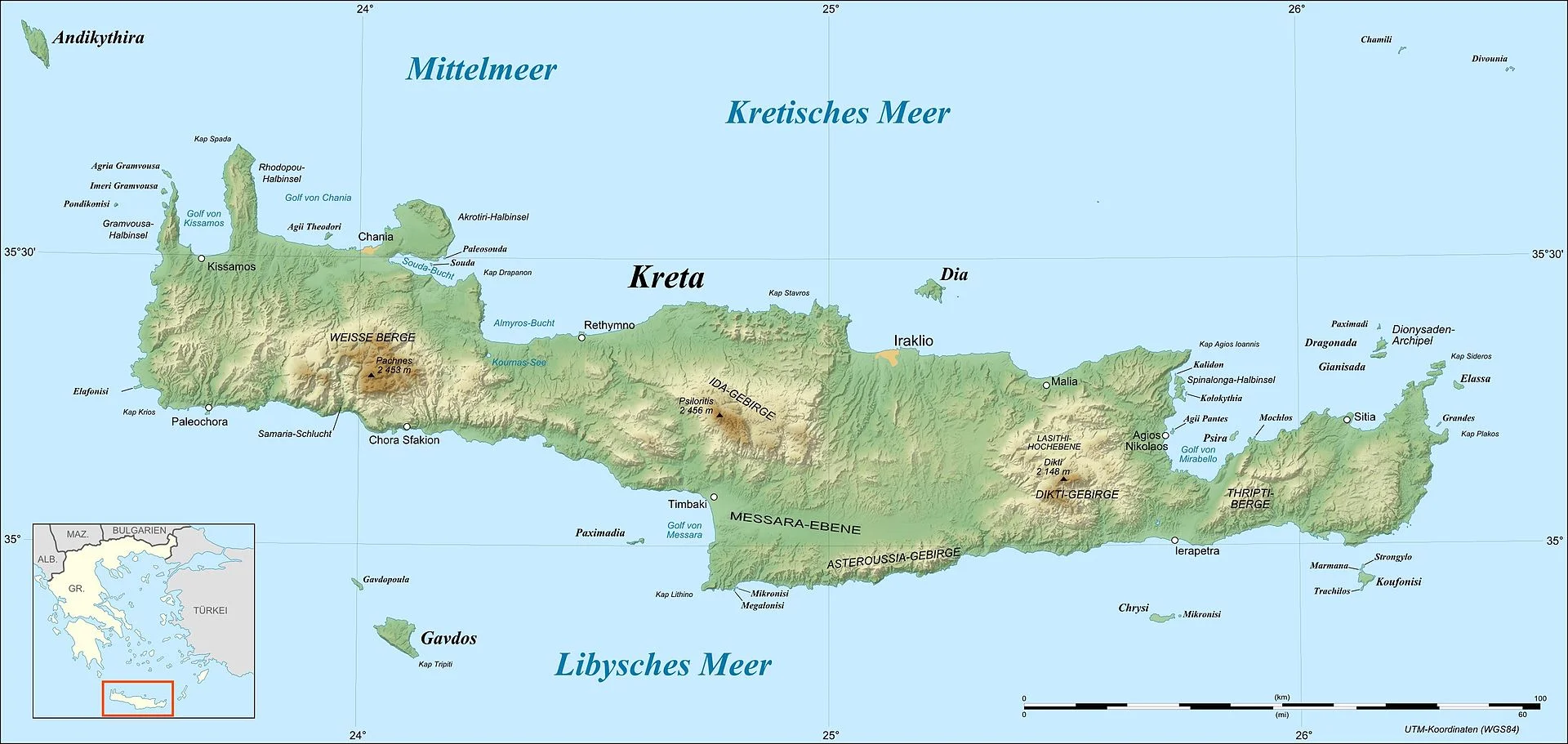 © Frente - Own work, translated from Image:Crete_relief_map-fr.svg by user:Sting